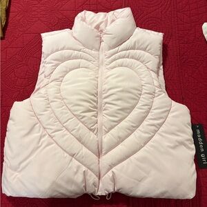 Madden Girl Light Pink Quilted Vest